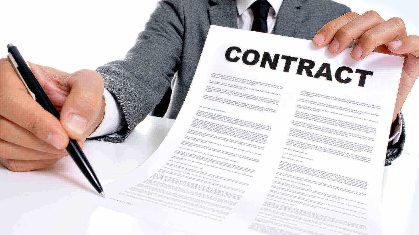 image showing contract