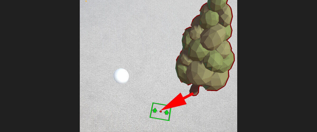 screenshot of selected tree moving
