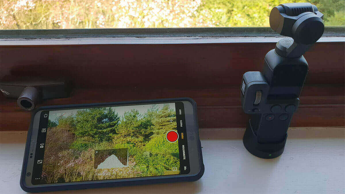 image showing osmo pocket wireless module in use